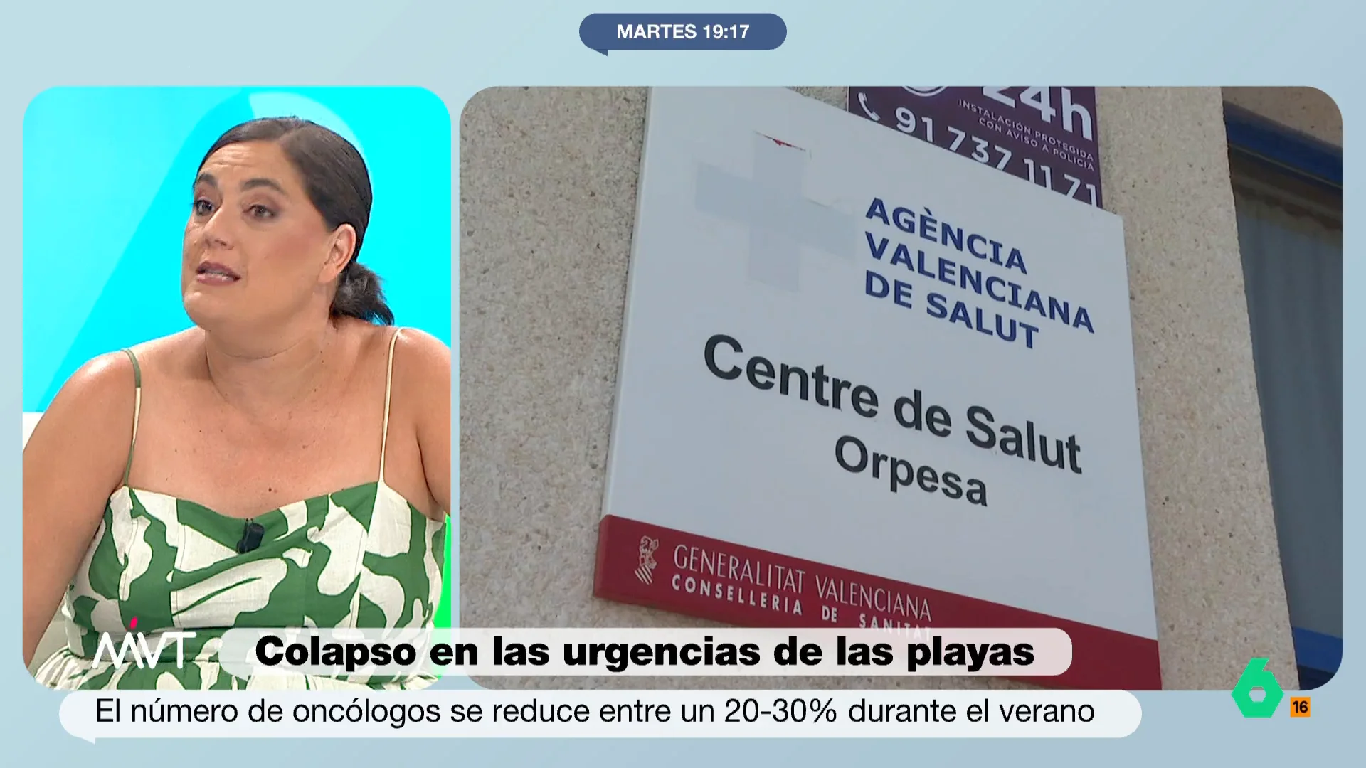"En el estado del bienestar hay dos cosas que, para mi, son absolutamente imprescindibles: una buena educación pública y una buena sanidad pública", afirma Loreto Ochando en este vídeo ante el colapso en las urgencias de las zonas costeras.