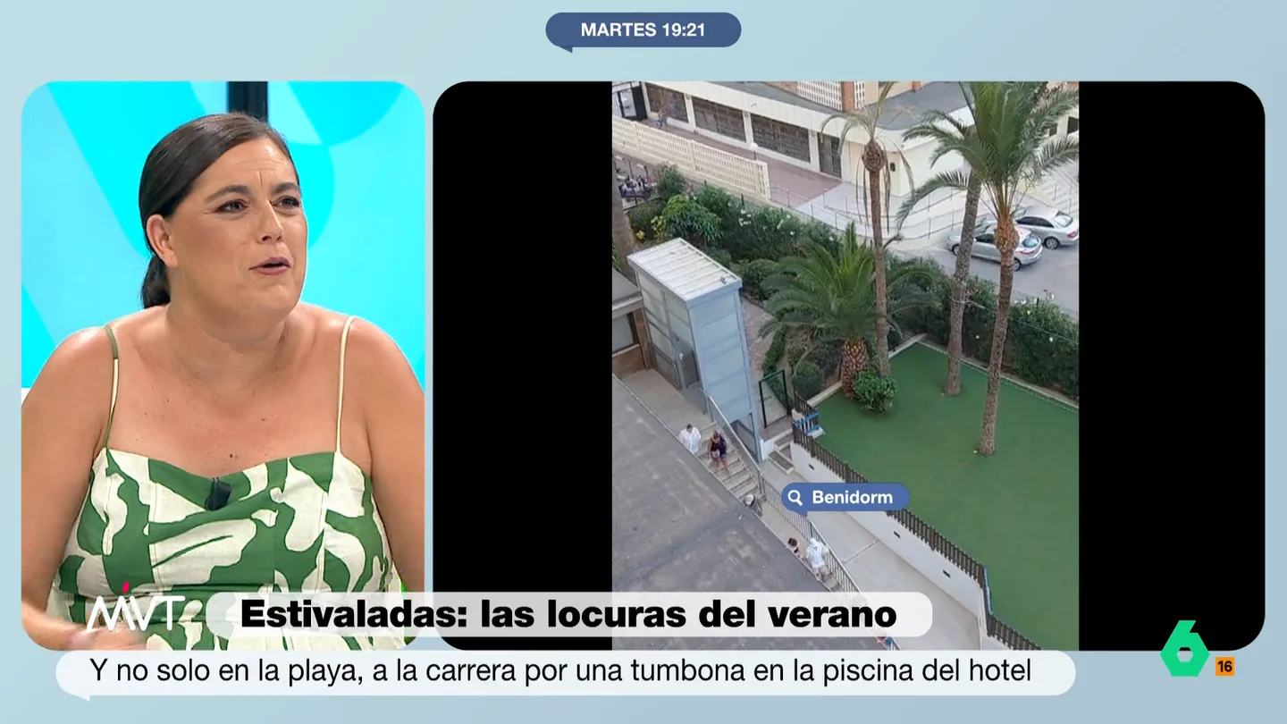Loreto Ochando, sobre las carreras por una tumbona en el hotel "Me cabrean estas cosas, y ahora que he vuelto a trabajar, más", comenta Loreto Ochando en este vídeo al ver a varias personas madrugar y salir a la carrera para coger las mejores tumbonas de la piscina del hotel.