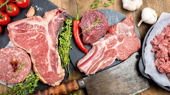 Carne roja.  Carne roja.
