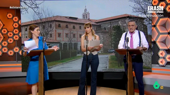 Del "cura coctelero" a la muerte de las cobayas Pin y Pon: así fue el serial de El Intermedio sobre las monjas de Belorado Wyoming, Cristina Gallego y Sandra Sabatés daban forma en este vídeo, que ahora recupera El Intermedio, a 'Ave María Clarísima', el serial radiofónico en el que analizaban los detalles más rocambolescos del cisma de las clarisas de Belorado.