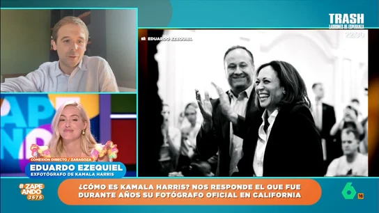 Eduardo Ezequiel, exfotógrafo de Kamala Harris: "Cuando está trabajando es dura y quiere que las cosas salgan bien" Eduardo Ezequiel, exfotógrafo de Kamala Harris: "Cuando está trabajando es dura y quiere que las cosas salgan bien"