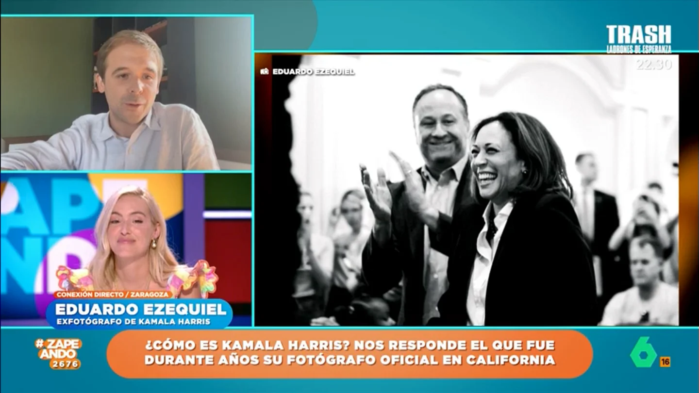 Eduardo Ezequiel, exfotógrafo de Kamala Harris: "Cuando está trabajando es dura y quiere que las cosas salgan bien" Eduardo Ezequiel, exfotógrafo de Kamala Harris: "Cuando está trabajando es dura y quiere que las cosas salgan bien"