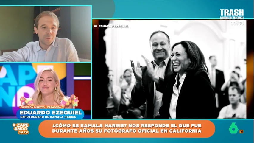 Eduardo Ezequiel, exfotógrafo de Kamala Harris: "Cuando está trabajando es dura y quiere que las cosas salgan bien"