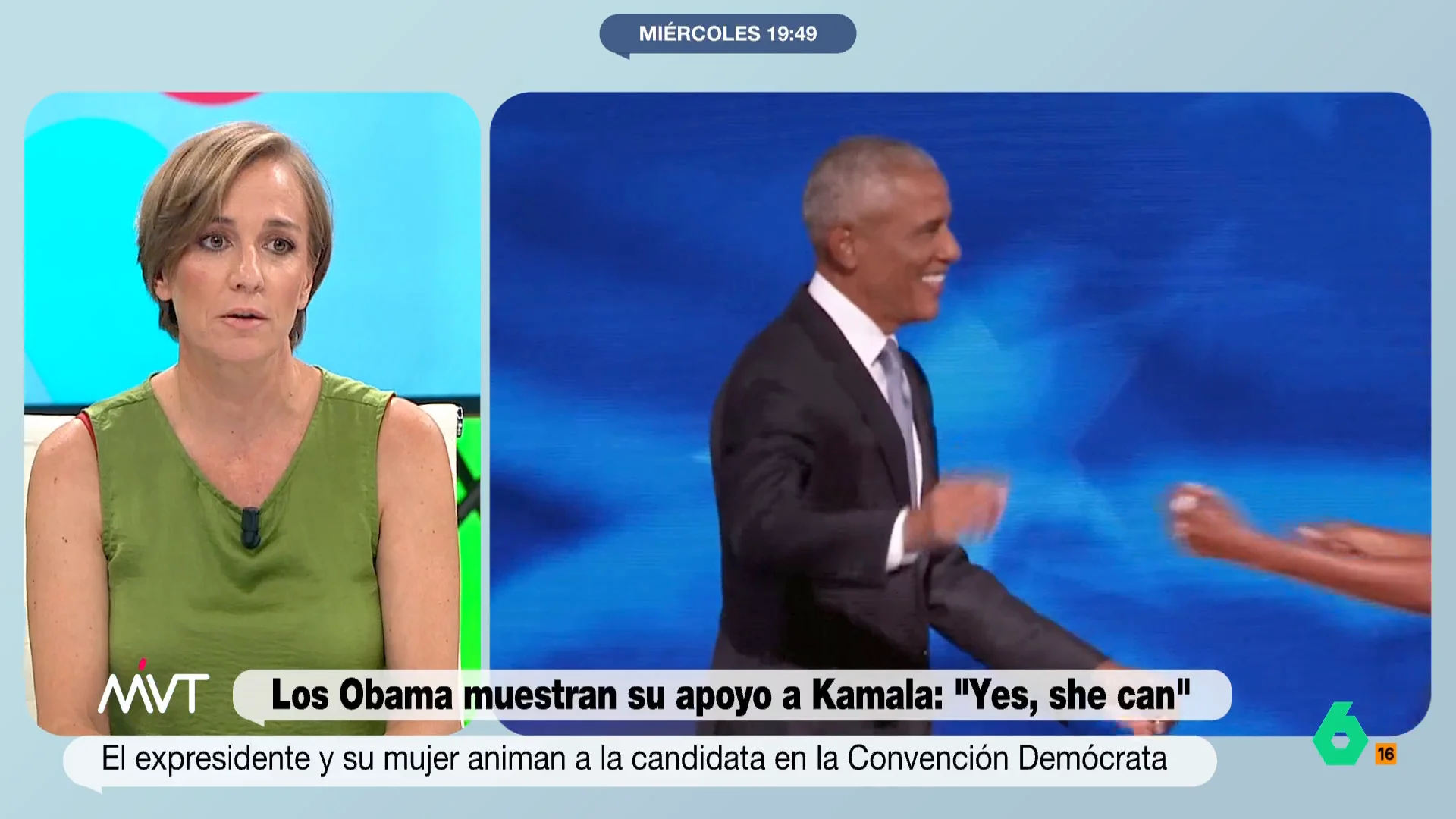 Tania Sánchez afirma que el partido demócrata fue "cobarde" con la decisión de Biden y "valiente" con Kamala Harris