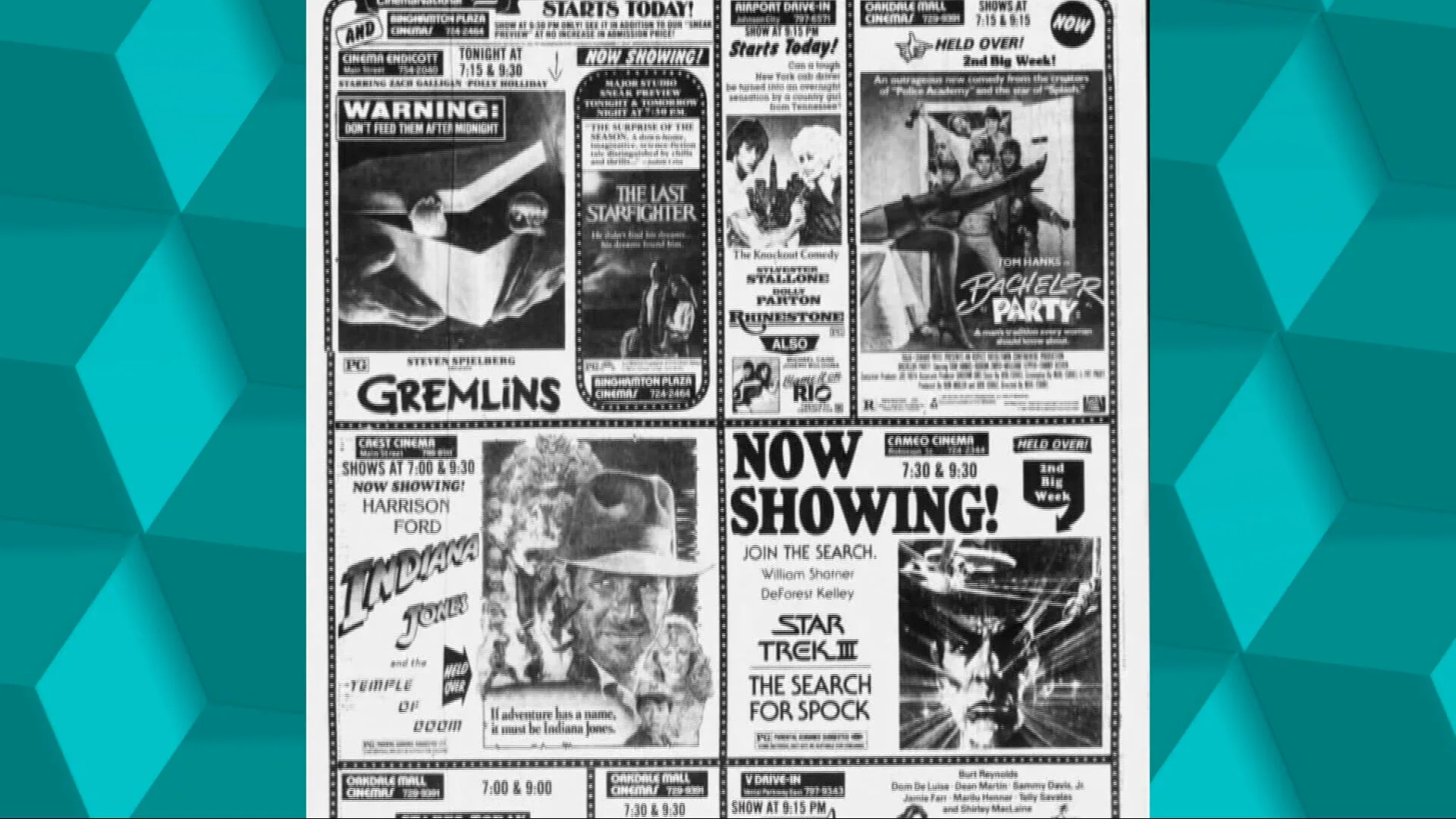 Cartelera del cine en 1984