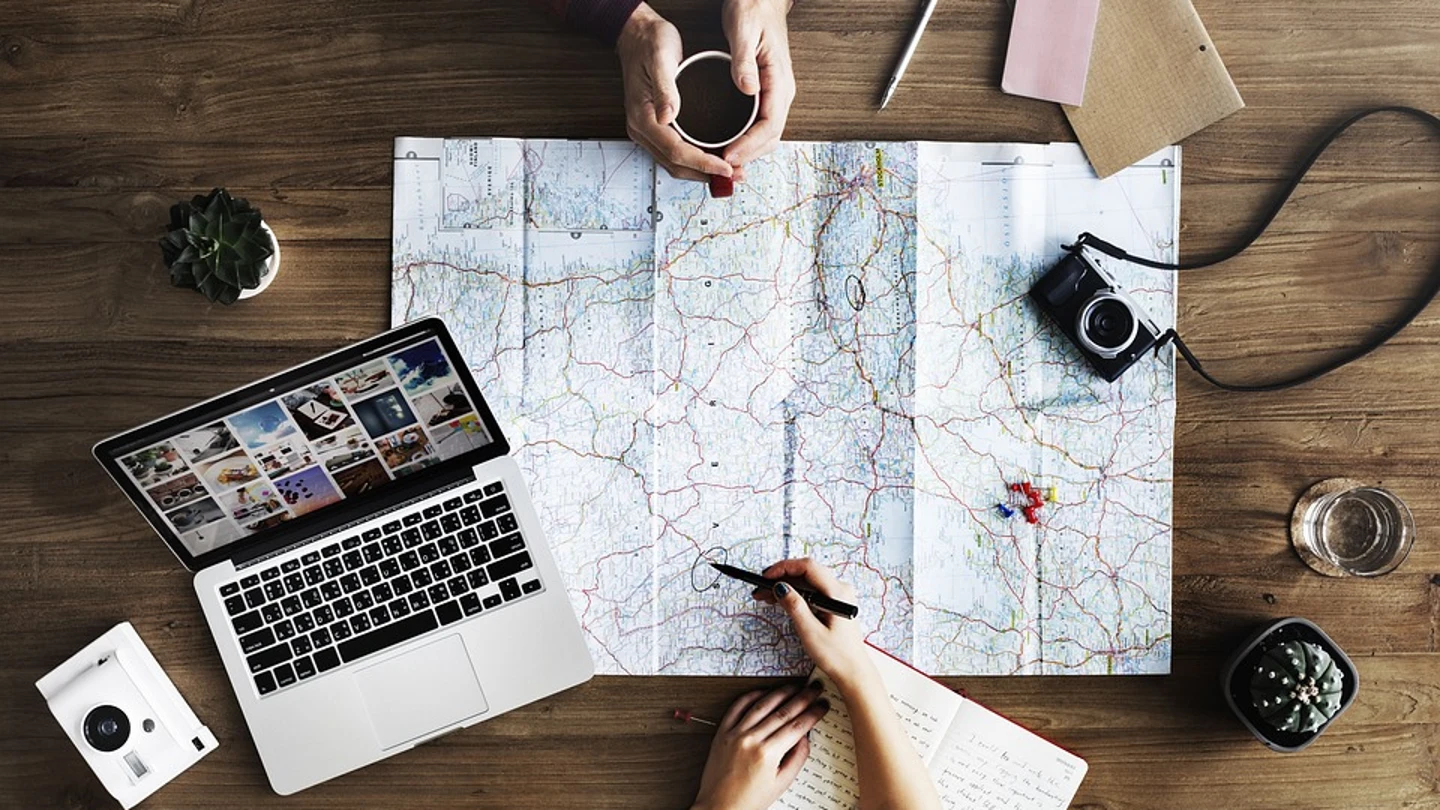 Mapa para planificar un viaje Mapa para planificar un viaje
