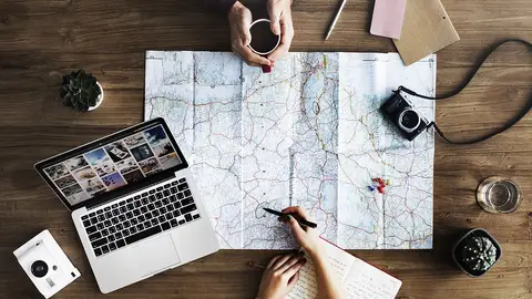 Mapa para planificar un viaje Mapa para planificar un viaje