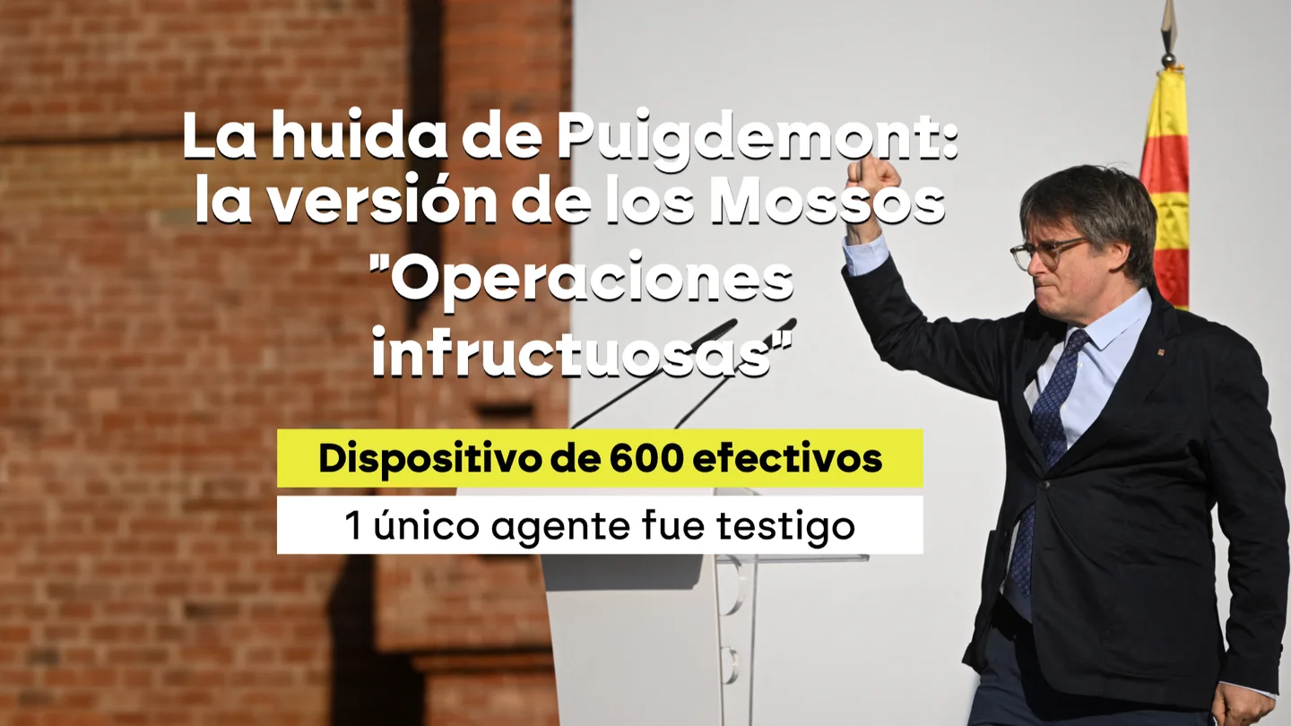 Un único mosso que lo vio 'todo', drones que fallaron y otros extraños errores que facilitaron la fuga de Puigdemont Un único mosso que lo vio 'todo', drones que fallaron y otros extraños errores que facilitaron la fuga de Puigdemont