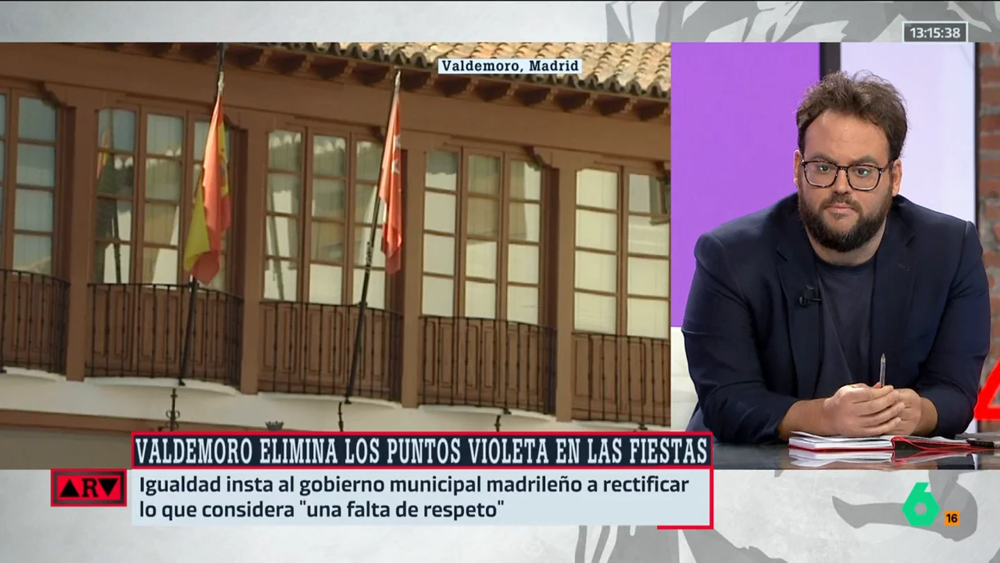 Monrosi, contra el Ayuntamiento de Valdemoro (PP-Vox) por quitar los puntos violetas de sus fiestas: "Esto es dar paso a la edad media" Monrosi, contra el Ayuntamiento de Valdemoro (PP-Vox) por quitar los puntos violetas de sus fiestas: "Esto es dar paso a la edad media"
