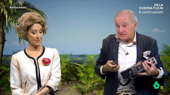 Wyoming y Cristina Gallego se convert&iacute;an en Rodrigo Rato y Esperanza Aguirre en este sketch, que ahora recupera El Intermedio, donde afrontaban su estancia en una isla desierta con partidas de golf y rescates... de billetes.