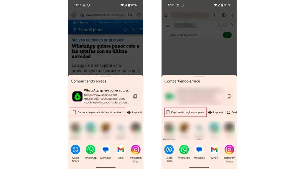 Compartiendo capturas desde Chrome Compartiendo capturas desde Chrome