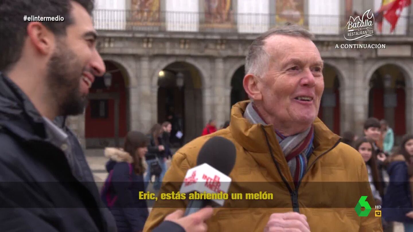 La reacci&oacute;n de una pareja de turistas de California cuando Isma Ju&aacute;rez les explica qu&eacute; son los callos
