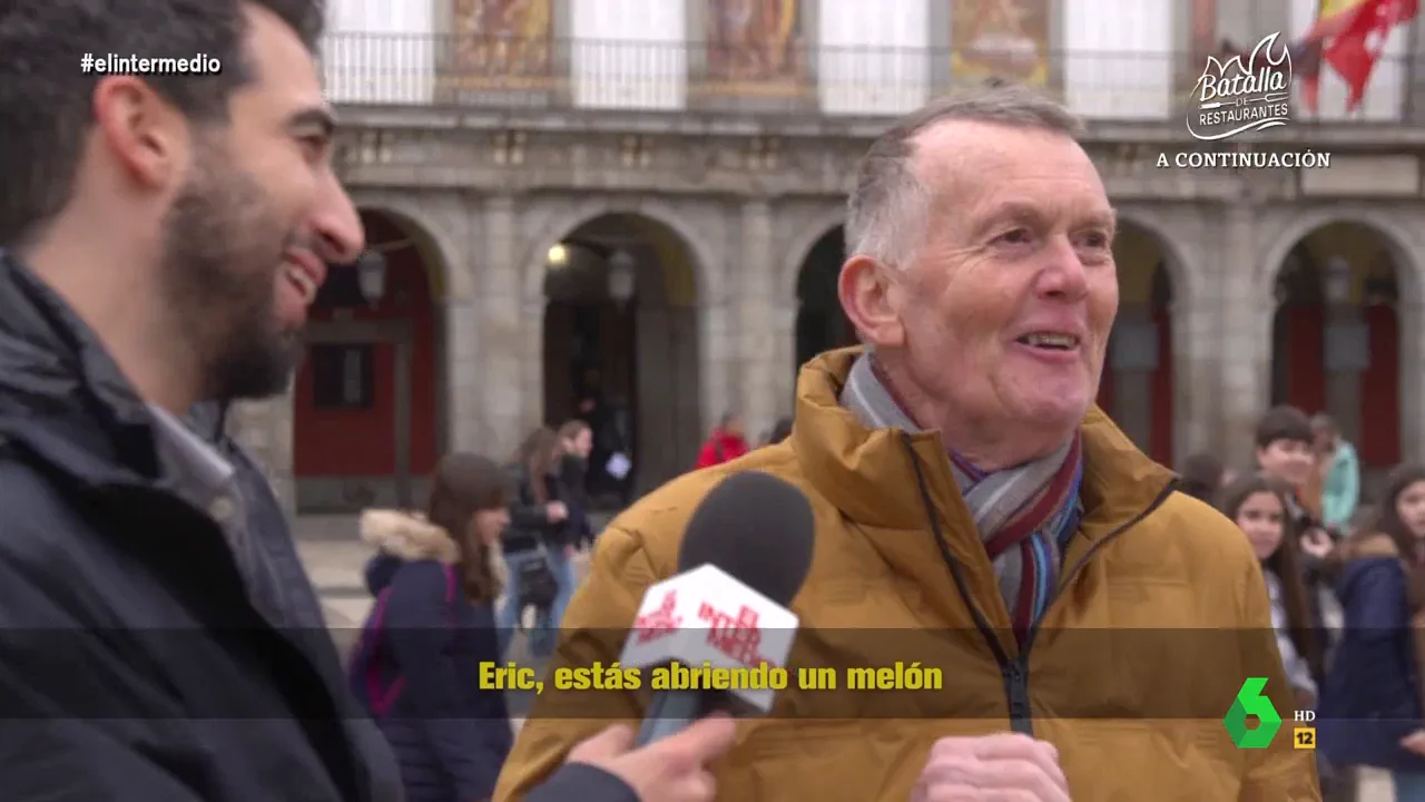 La reacción de una pareja de turistas de California cuando Isma Juárez les explica qué son los callos