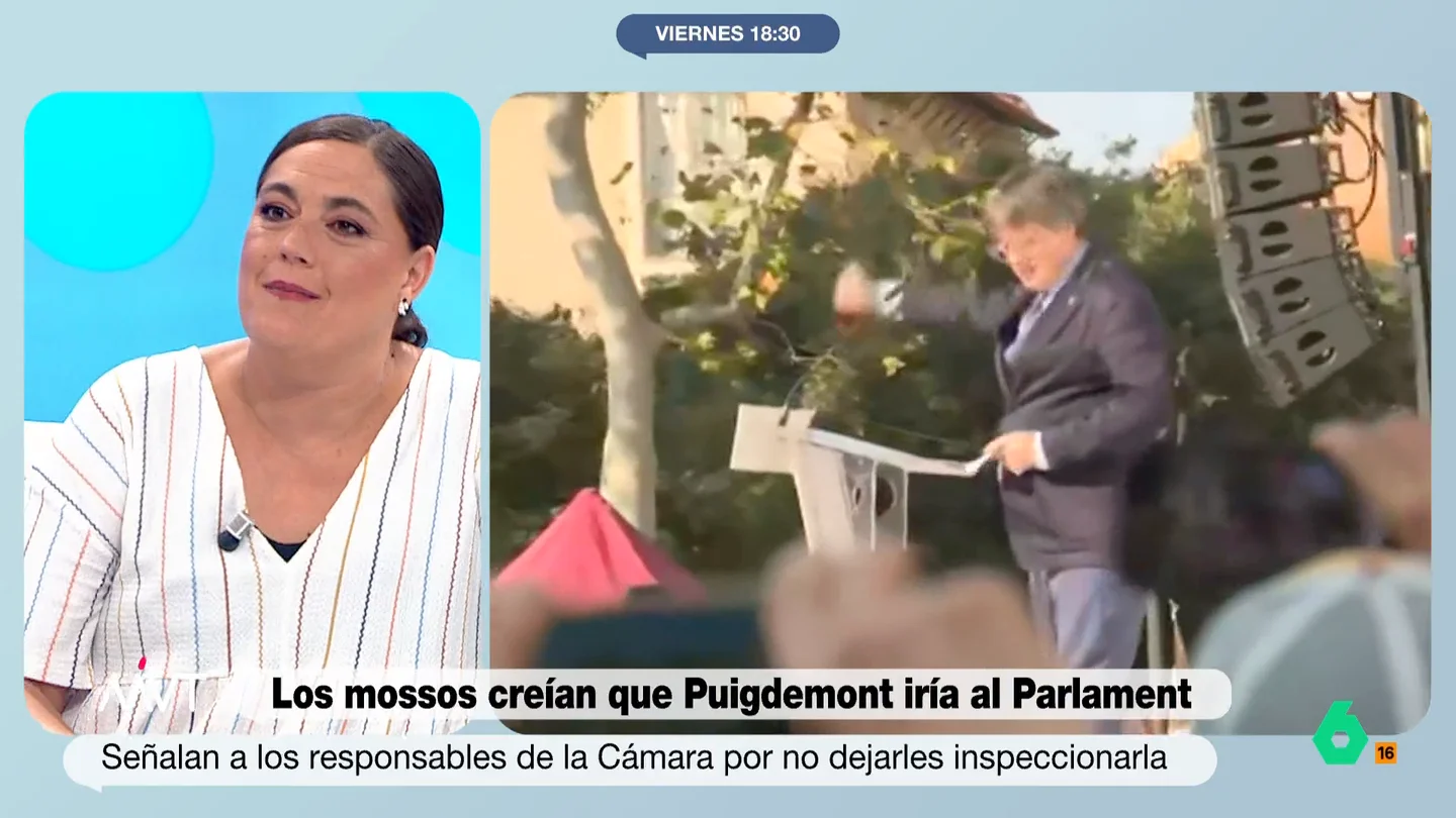 Loreto Ochando opina sobre los Mossos y la fuga de Puigdemont "Si eso pasa con un señor como Puigdemont, que lo conoce todo el mundo, ¿qué pasará si se hace con un terrorista? Porque a mi me acojona mucho", reflexiona Loreto Ochando en este vídeo sobre el fallido operativo de los Mossos.
