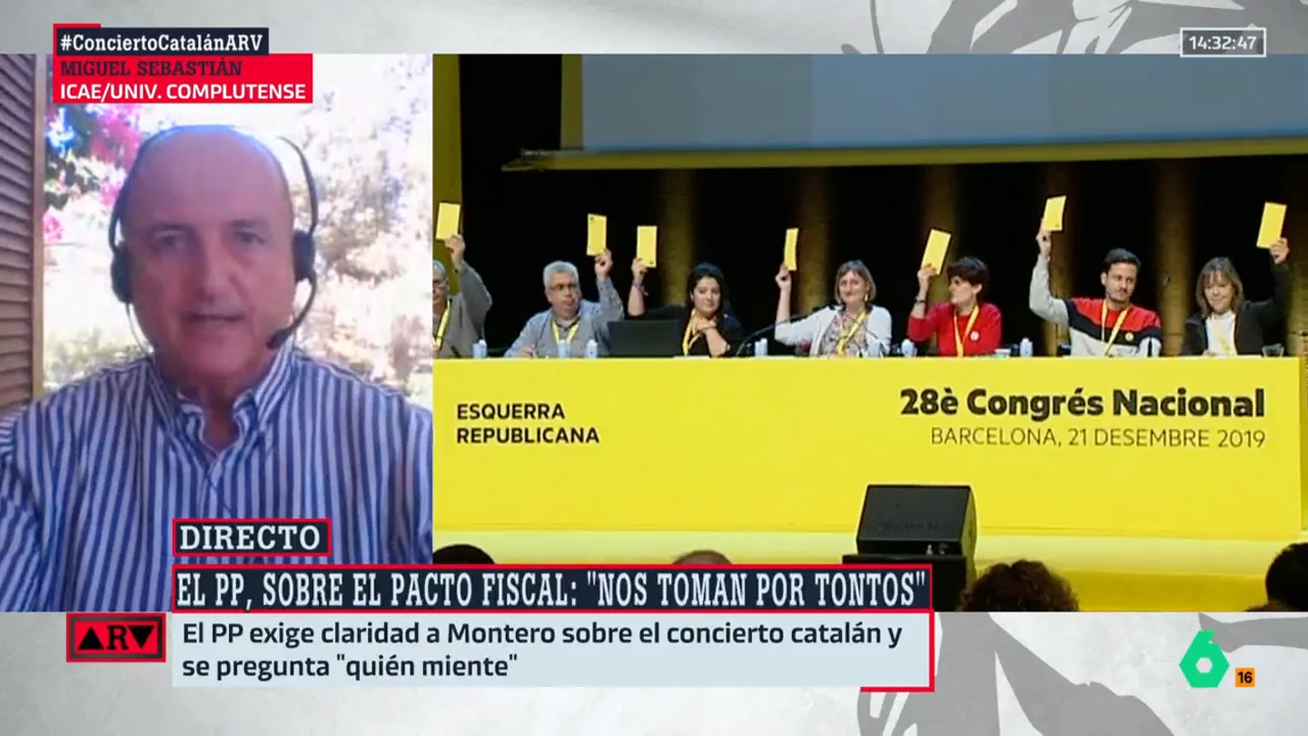 ARV-Miguel Sebastián cree que "no habrá concierto económico" en Cataluña: "Será muy distinto, en caso de que exista, al del País Vasco" ARV-Miguel Sebastián cree que "no habrá concierto económico" en Cataluña: "Será muy distinto, en caso de que exista, al del País Vasco"