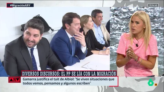 ARV- Afra Blanco, tras las palabras de Cuca Gamarra sobre migración: "Duele que el PP esté haciendo suyas posturas racistas" ARV- Afra Blanco, tras las palabras de Cuca Gamarra sobre migración: "Duele que el PP esté haciendo suyas posturas racistas"