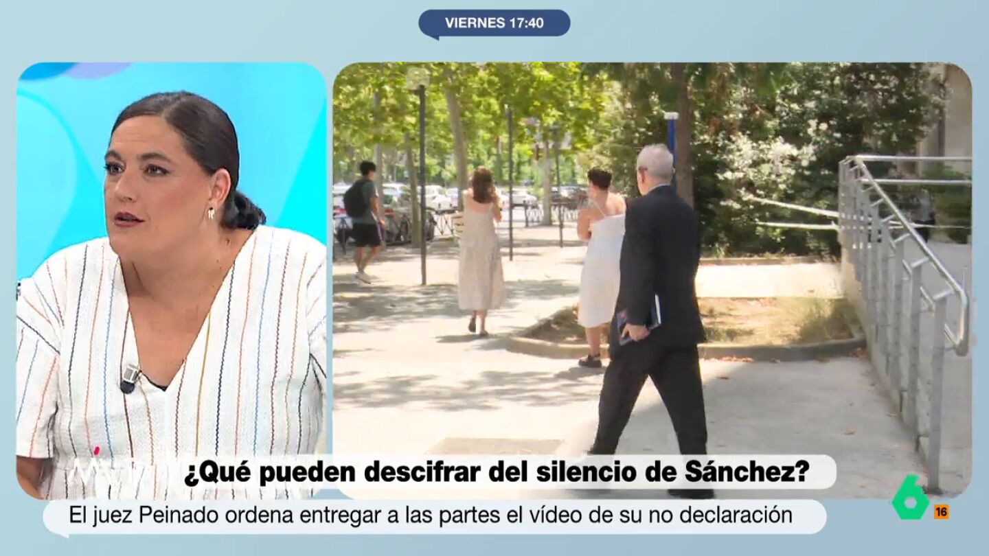 "No hace falta prevaricar, con hacer un uso torticero del derecho es m&aacute;s que suficiente", afirma rotunda Loreto Ochando tras la decisi&oacute;n del juez Peinado de mandar el v&iacute;deo con la declaraci&oacute;n de Pedro S&aacute;nchez a las partes del juicio a Bego&ntilde;a G&oacute;mez.