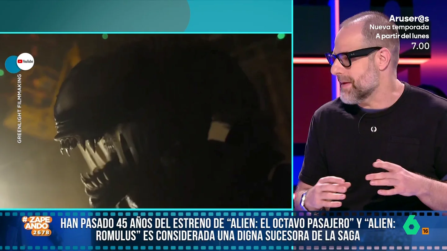 El veredicto de Alberto Rey sobre el taquillazo de 'Alien: Romulus' Alberto Rey analiza en este vídeo de Zapeando 'Alien: Romulus', secuela del clásico de Ridley Scott que se ha convertido en un fenómeno de taquilla y comparte algunas divertidas anécdotas del rodaje de la película original.