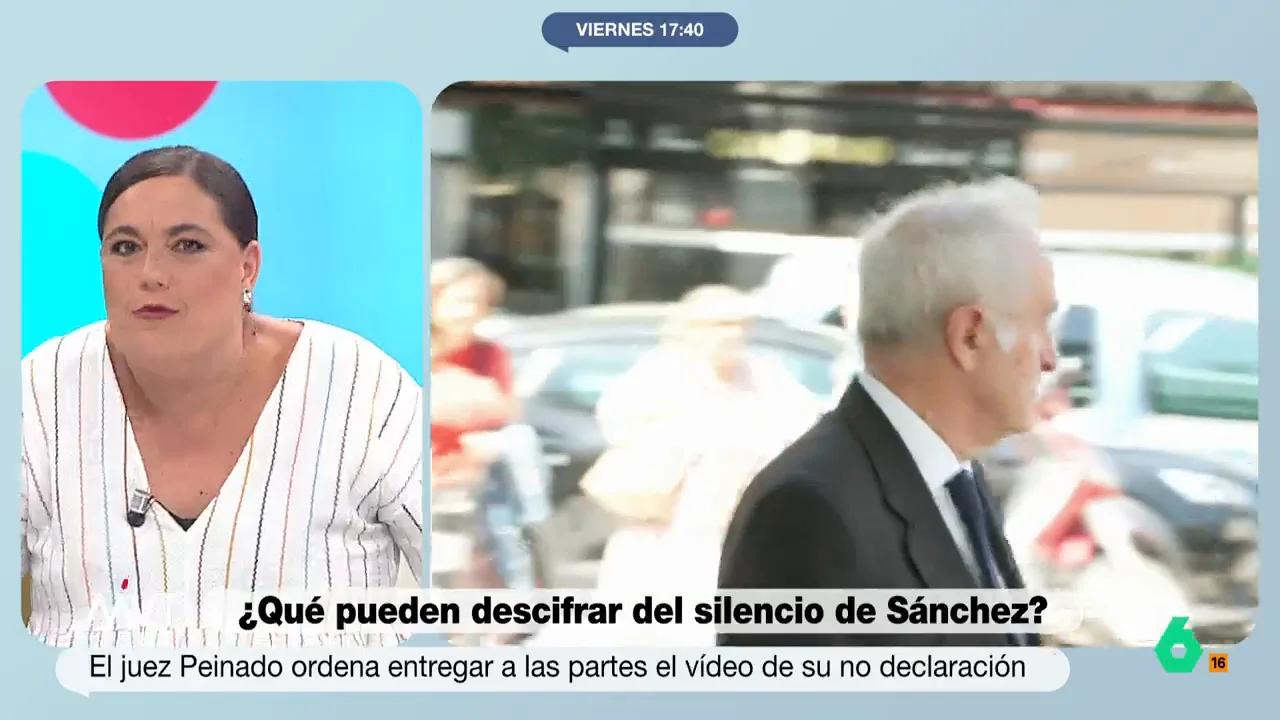 "Llevo 17 años como periodista de Tribunales y es la primera vez que veo algo de este estilo", comenta Loreto Ochando en este vídeo tras la decisión del juez Peinado de enviar la declaración de Sánchez para que saquen conclusiones de su silencio.