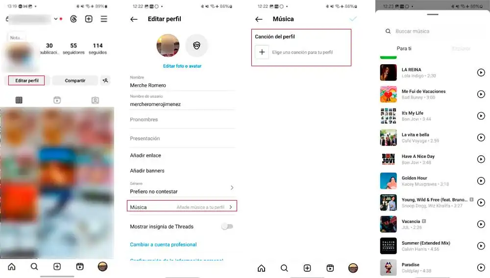 Añadiendo una canción al tu perfil Añadiendo una canción al tu perfil