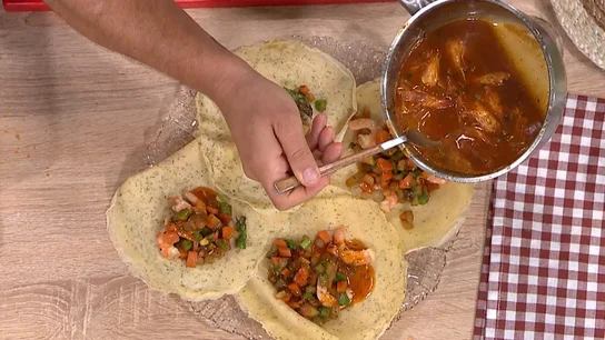 Receta de crep de langostinos de Carlos Maldonado. Receta de crep de langostinos de Carlos Maldonado.