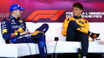 Max Verstappen y Lando Norris