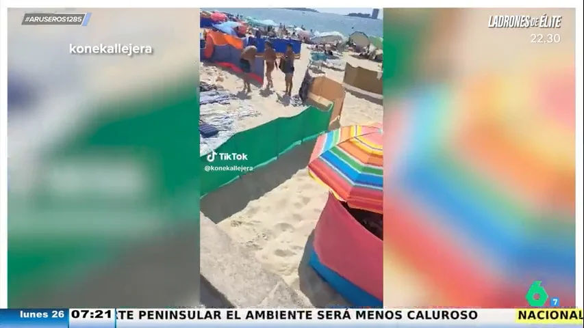 Polémica en redes por 'parcelar' zonas en la playa con el uso de cortavientos: "Es alucinante la idea de acotar"