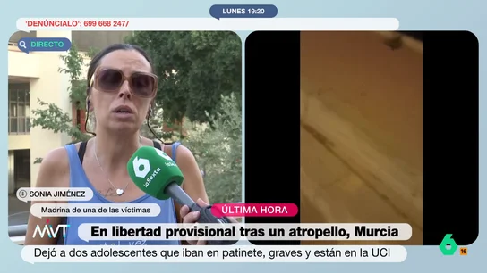 La madrina de la joven atropellada en Murcia, tras la puerta en libertad del presunto autor "Vendrá la justicia, porque la verdad va por delante", afirma rotunda Sonia Jiménez, madrina de una de las víctimas del atropello con fuga de dos jóvenes en Murcia, que en este vídeo valora la puesta en libertad del presunto autor de los hechos.