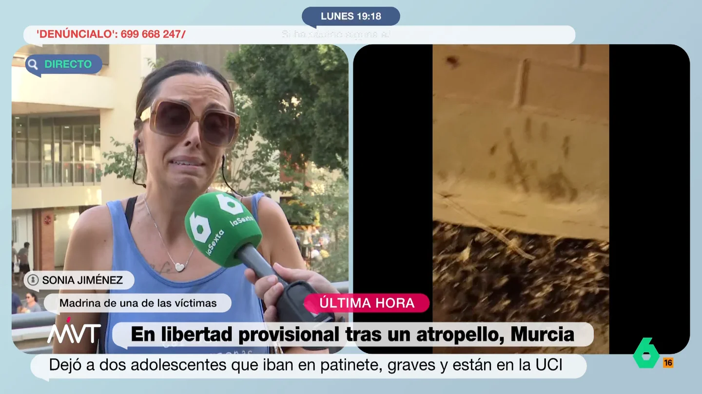 Las lágrimas de la madrina de la niña atropellada en Murcia al explicar su estado Más Vale Tarde habla con los padres y la madrina de los dos jóvenes atropellados en Murcia mientras iban en patinete. En este vídeo, esta última detalla cómo se produjo el atropello y en qué situación se encuentran ahora los niños.