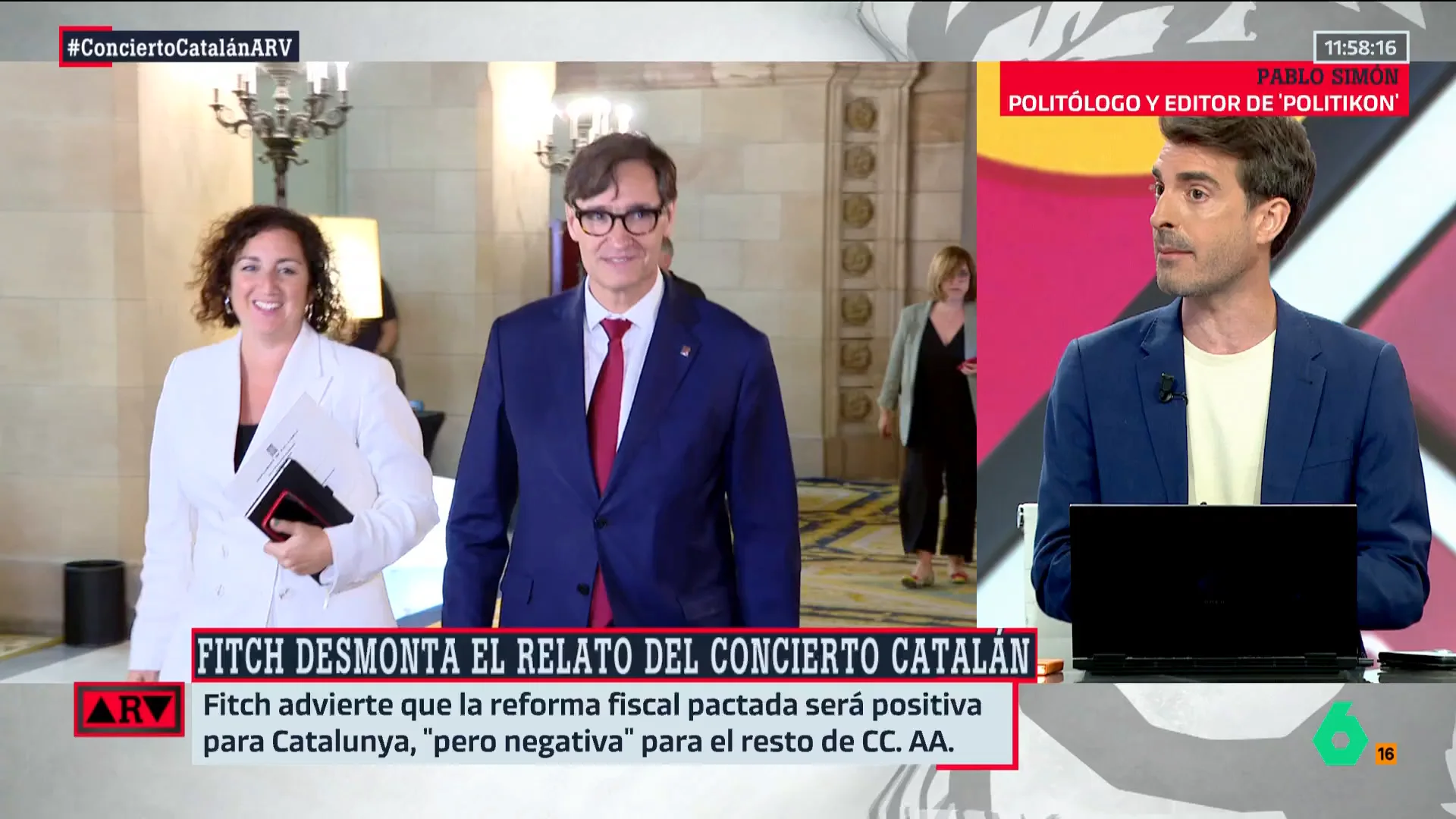  Pablo Simón analiza la "financiación singular" de Cataluña: "Hay que ver cómo solucionamos la infrafinanciación de algunas comunidades" 