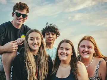 Un selfie de grupo Un selfie de grupo