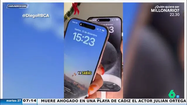 El curioso truco para pasar batería automáticamente de un iPhone15 a otro 