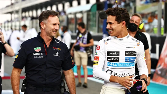 Christian Horner y Lando Norris Christian Horner y Lando Norris