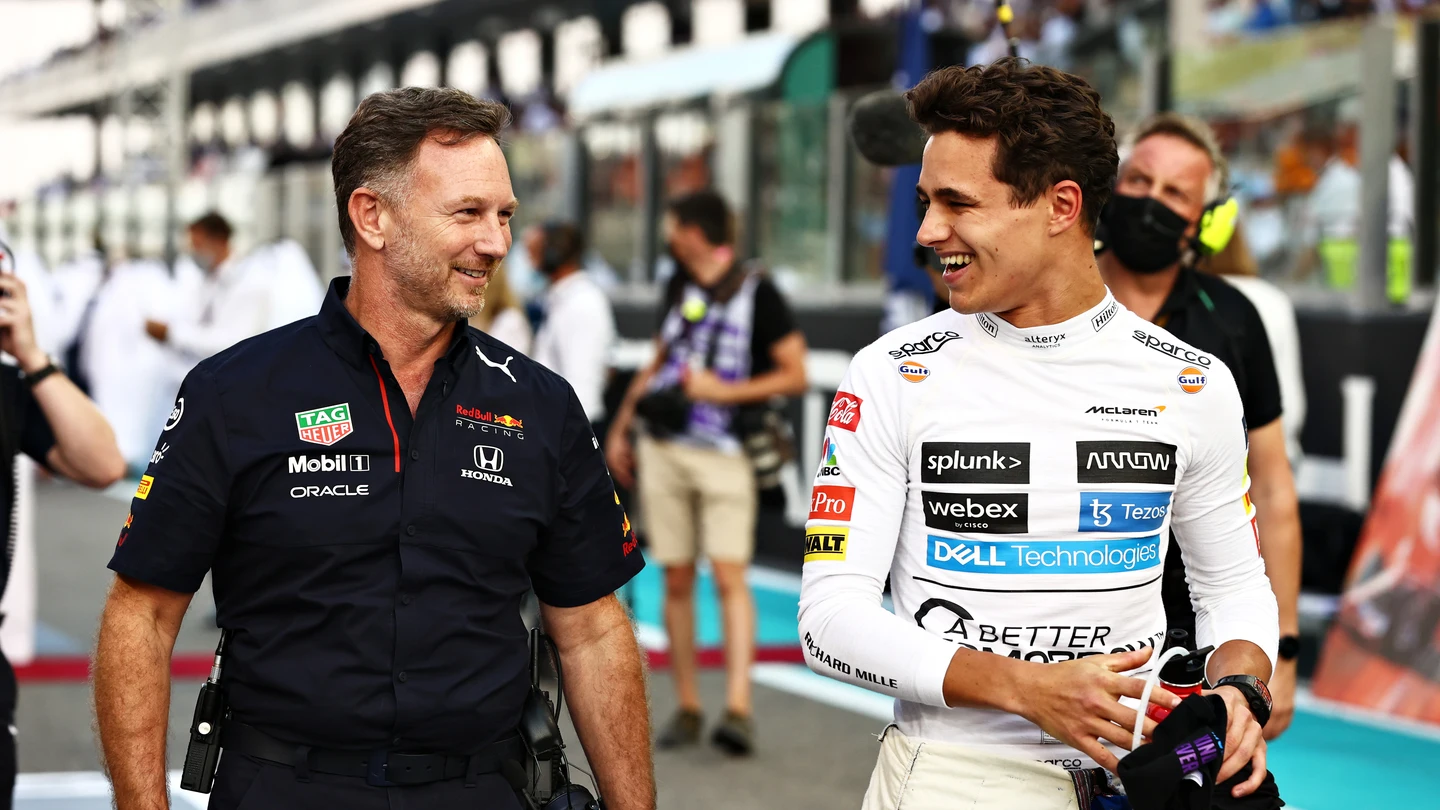 Christian Horner y Lando Norris Christian Horner y Lando Norris