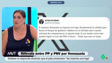 Loreto responde a las acusaciones del PP: "¿Qué quieren? ¿Qué vaya Sánchez con un Kaláshnikov a meter tiros en Venezuela?"