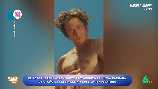 Jeremy Allen White sube la temperatura con su última campaña de ropa interior: "Es muy vago no hay una foto que esté de pie" El novio de Rosalía vuelve a protagonizar la campaña de Calvin Klein en la que no duda en posar de manera muy sugerente. A pesar de ello, no todos los zapeadores han quedado impresionados con las imágenes.