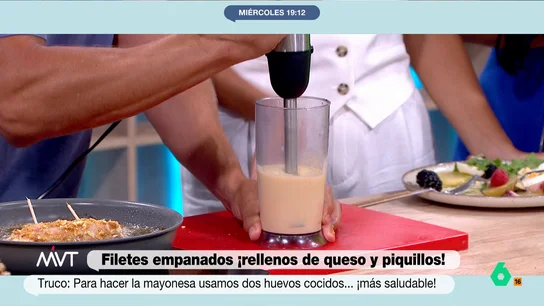 Pablo Ojeda desvela un truco para hacer mayonesa saludable y a prueba de salmonella Pablo Ojeda prepara en Más Vale Tarde un menú apto para llevar a la playa sin miedo a intoxicaciones y, entre los platos, propone una mayonesa con huevo cocido capaz de afrontar temperaturas más altas sin que proliferen las bacterias.