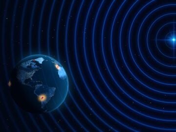 Ondas de radio planeta Tierra