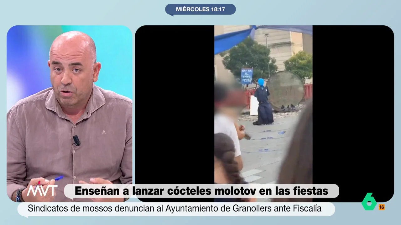 Juan Manuel Medina analiza el polémico taller de guerrilla urbana que una peña organizó durante las fiestas de Granollers donde enseñaban a los niños a tirar cócteles molotov a un muñeco vestido de policía o a lanzar contenedores.