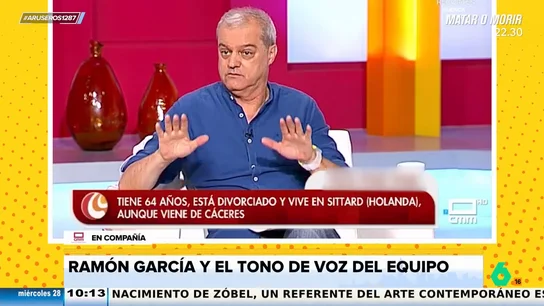 La bronca de Ramón García a su equipo por el elevado tono de voz: "Igual soy un tocapelotas, pero un poquito más bajito" La bronca de Ramón García a su equipo por el elevado tono de voz: "Igual soy un tocapelotas, pero un poquito más bajito"