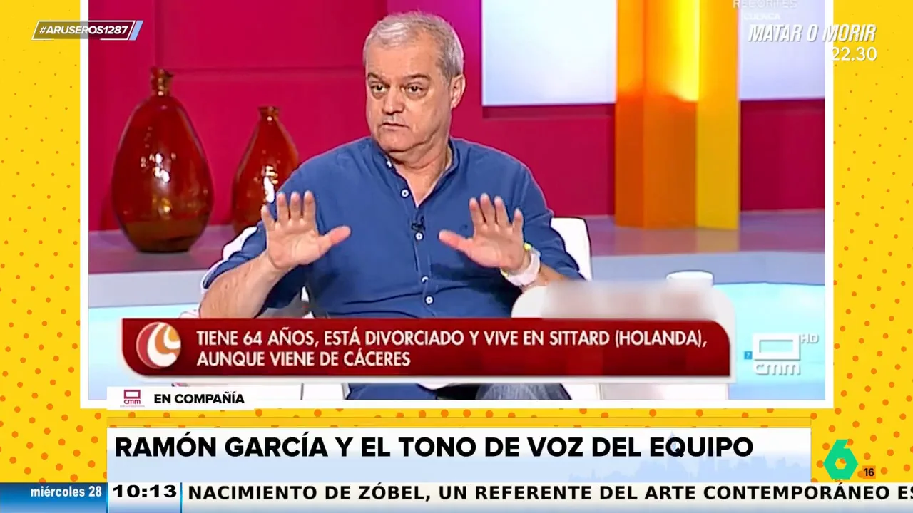 La bronca de Ramón García a su equipo por el elevado tono de voz: "Igual soy un tocapelotas, pero un poquito más bajito"