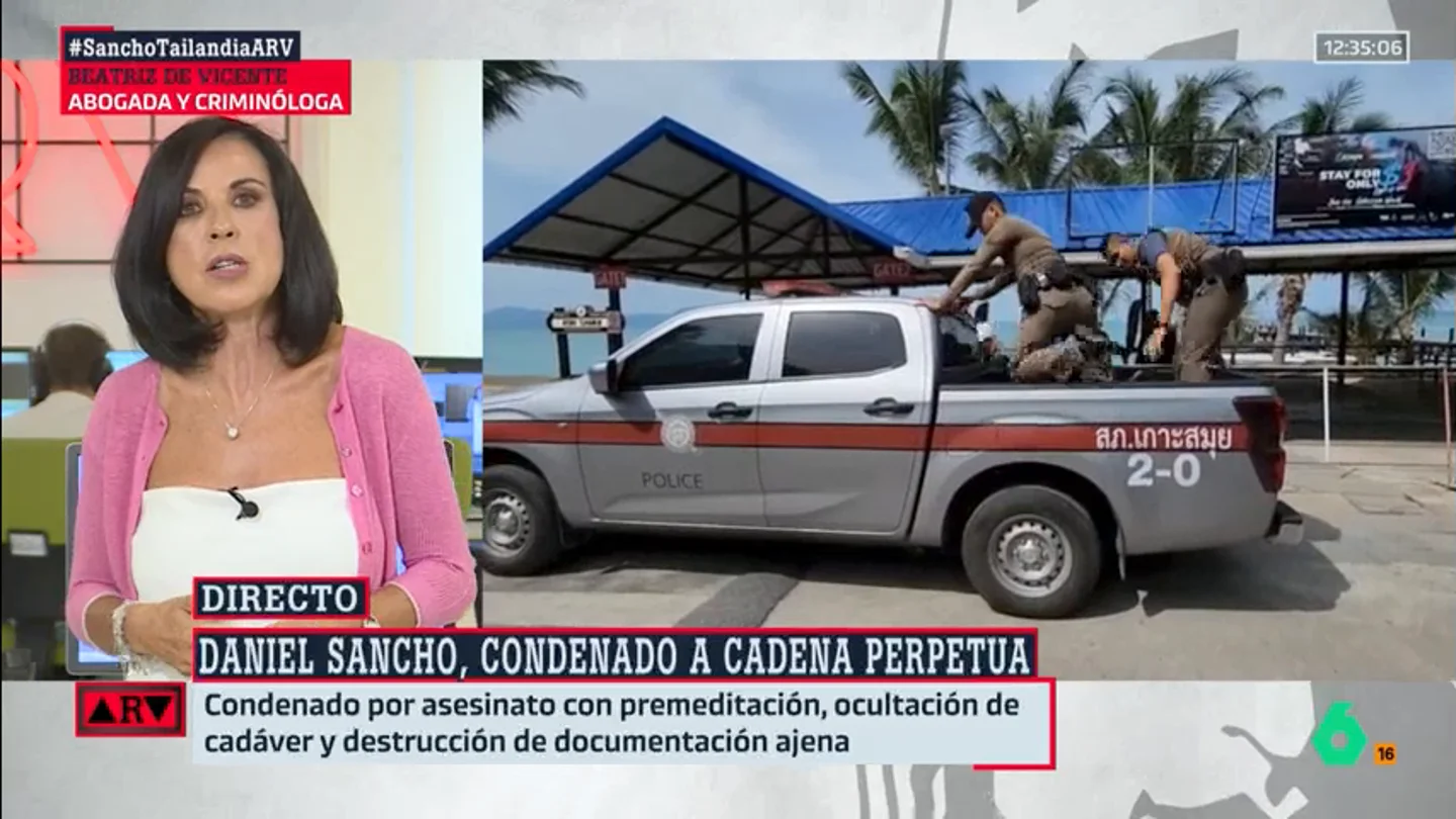 ARV- Beatriz de Vicente analiza el juicio de Daniel Sancho: "Lo que yo vi fue una defensa nula" ARV- Beatriz de Vicente analiza el juicio de Daniel Sancho: "Lo que yo vi fue una defensa nula"