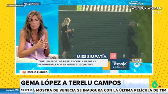 Gema López estalla contra Terelu Campos tras la muerte de Caritina Gopyanes: "Has sido la única que ha dado una mala contestación. Háztelo mirar" Gema López estalla contra Terelu Campos tras la muerte de Caritina Gopyanes: "Has sido la única que ha dado una mala contestación. Háztelo mirar"