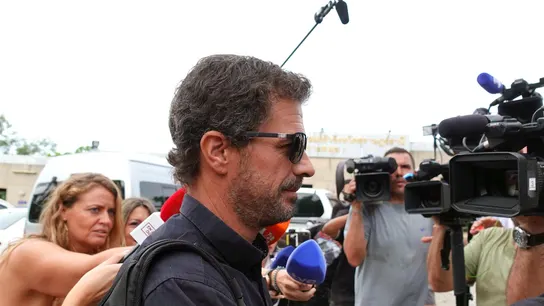 El actor Rodolfo Sancho a su llegada a los juzgados El actor Rodolfo Sancho a su llegada a los juzgados