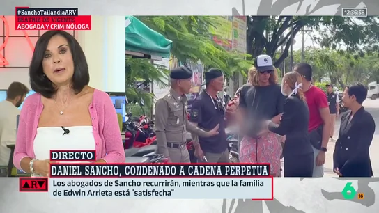 ARV- Beatriz de Vicente, sobre la condena a Daniel Sancho: "No sé si ha sido preparado para la sentencia" ARV- Beatriz de Vicente, sobre la condena a Daniel Sancho: "No sé si ha sido preparado para la sentencia"