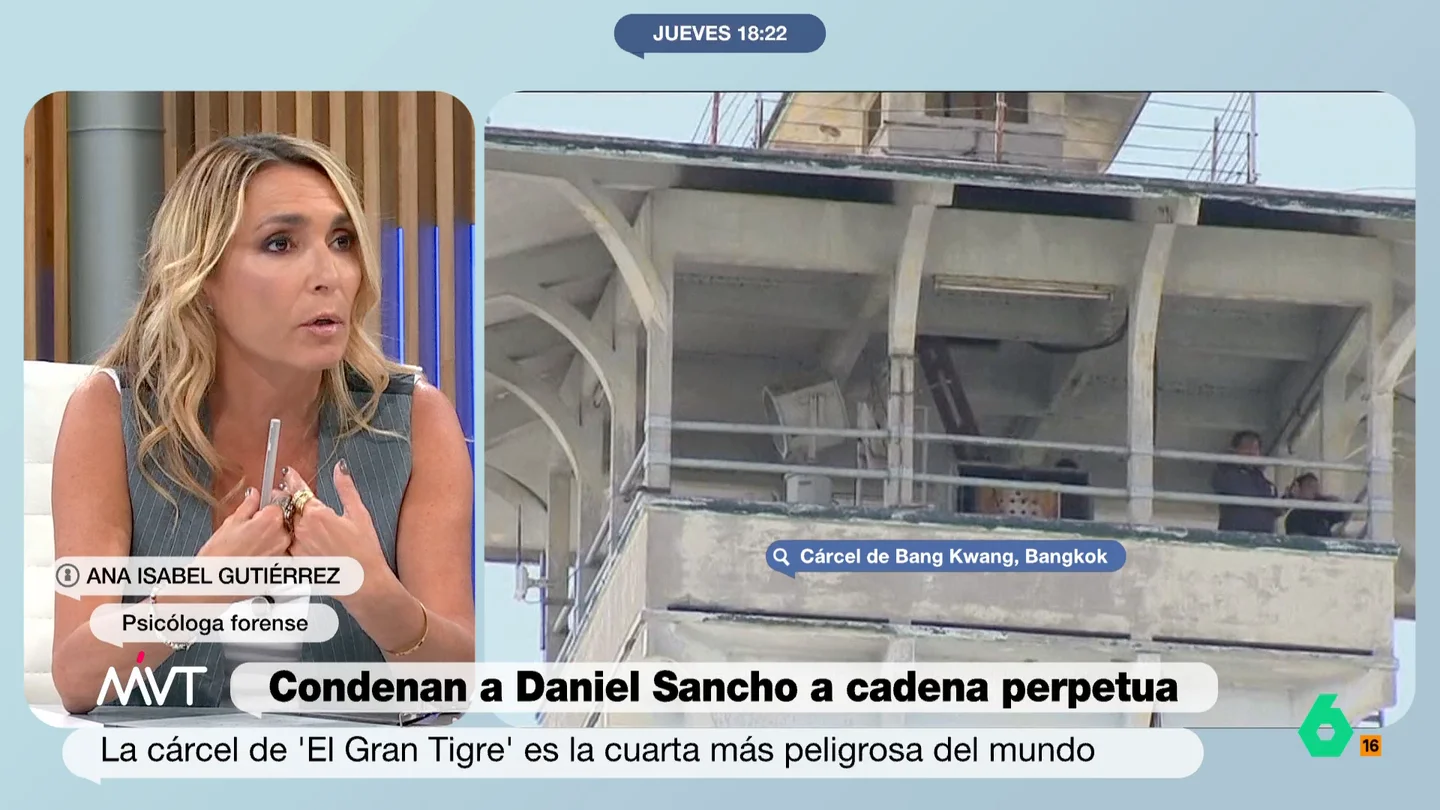Una psicóloga asegura que "pedir perdón" podría ayudar a Daniel Sancho a enfrentar la cadena perpetua en la cárcel Una psicóloga asegura que "pedir perdón" podría ayudar a Daniel Sancho a enfrentar la cadena perpetua en la cárcel