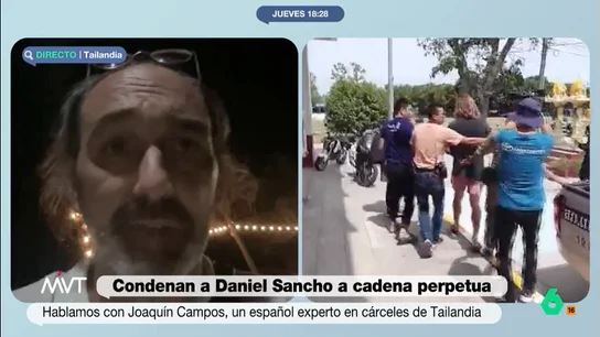 El consejo de un experto a Daniel Sancho sobre 'El Gran Tigre' "Es un lugar bastante peligroso, donde no tienes accesos médicos, la comida es complicada, la primera enfermedad es la conjuntivitis y existen violaciones entre presos", afirma el experto en cárceles tailandesas Joaquín Campos, en este vídeo.