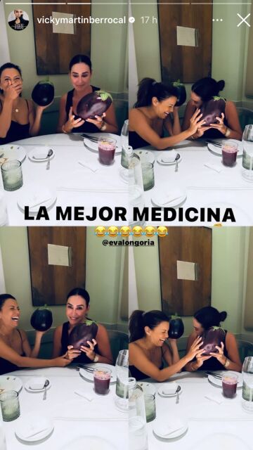 Eva Longoria y Vicky Martín Berrocal en El Qüenco de Pepa