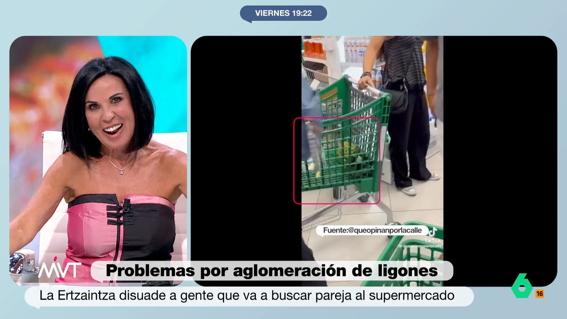 La abogada anuncia en Más Vale Tarde que su hermana pequeña "está deseando conocer a alguien" por eso va a intentarlo en el supermercado de la localidad en la que vive. 