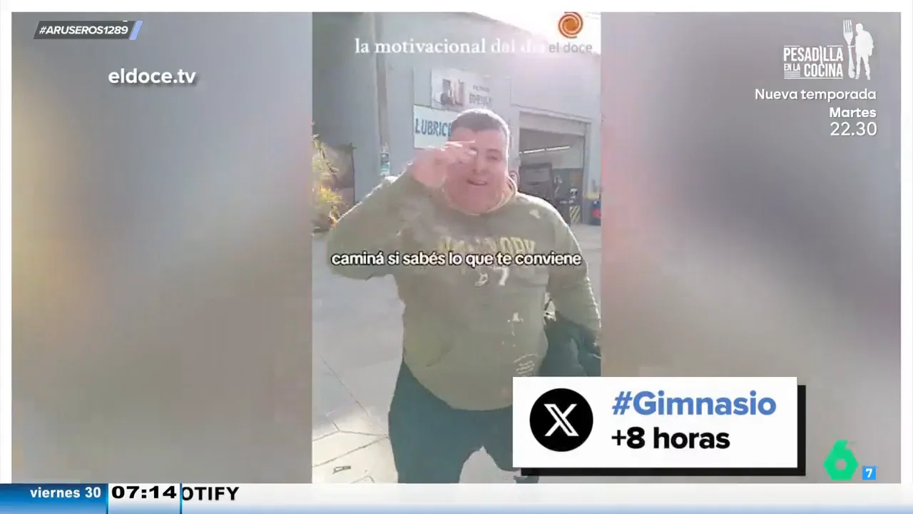 Los ánimos de una novia a su chico antes de entrar al gimnasio todos los días arrasa en redes: "¡Vamos guerrero!"